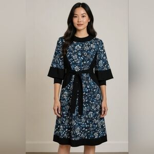 Louis Vuitton Blue Floral Dress